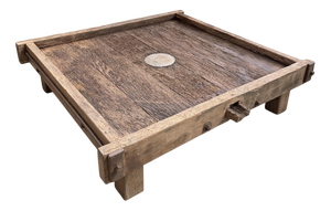 Large Early 20th Century Wine Press Coffee Table