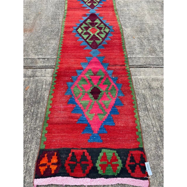 1970s Turkish Tribal Nomadic Scorpion Design Kilim Rug For Sale - Image 5 of 11