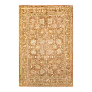 Mogul Collection Hand-Knotted Area Rug - Brown 6' 1" x 9' 0" For Sale