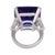 Contemporary 36.10 Carat Amethyst Diamond 14k White Gold Ring, Size 5.75 For Sale In Los Angeles - Image 6 of 6
