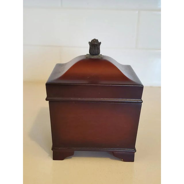 Wood Petite Wooden Musical Jewelry Box, Vintage For Sale - Image 7 of 7