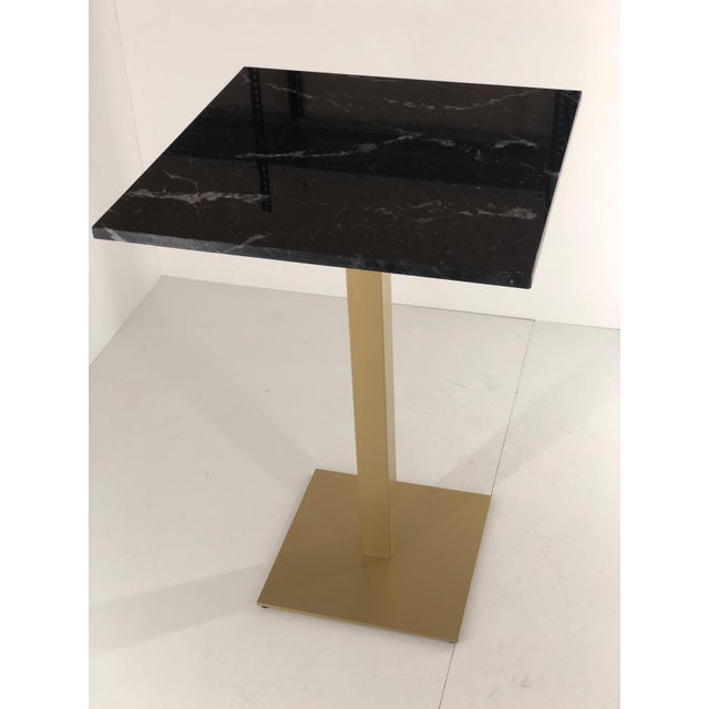 New Bistro High Table in Gilded Wrought Iron with Black Marble Top. Indoor & Out For Sale - Image 13 of 18