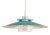 Turquoise and White Pendant Lamp from Dana Light, Denmark, 1970s For Sale