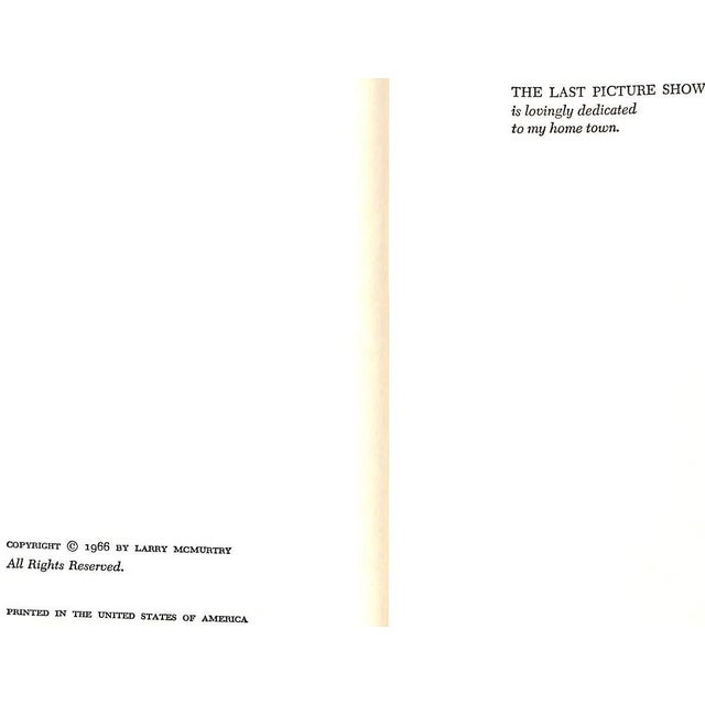 "The Last Picture Show" 1966 McMurtry, Larry For Sale - Image 4 of 4