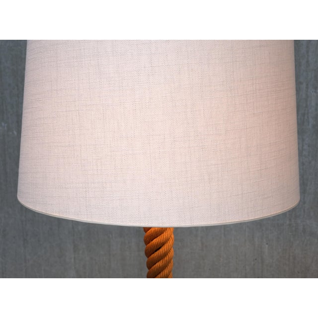 4-Legged Floor Lamp in Braided Rope by Adrien Audoux & Frida Minet, France, 1950s For Sale - Image 9 of 11