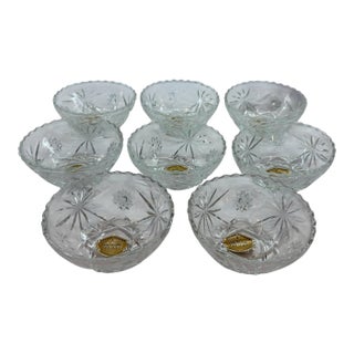 Mid 20th Century Anchor Hocking Prescut Scalloped Bowls - Set of 8 For Sale