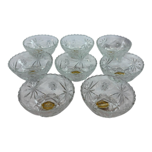 Mid 20th Century Anchor Hocking Prescut Scalloped Bowls - Set of 8
