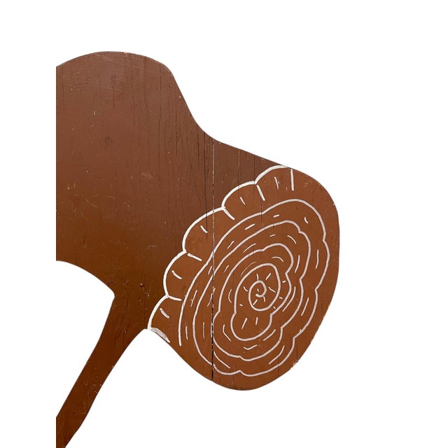 Vintage Hand-Painted Tweety Bird Wooden Cutout Sign With Mallet For Sale - Image 11 of 11