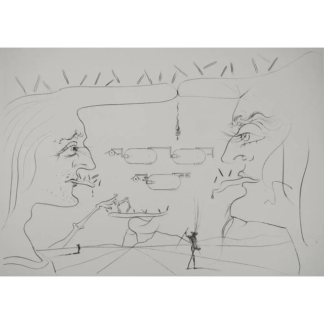 Salvador Dali (1904-1989) Homage to Leonardo da Vinci: The Telegraph, 1975 Original engraving (Rigal workshops) Signed in...