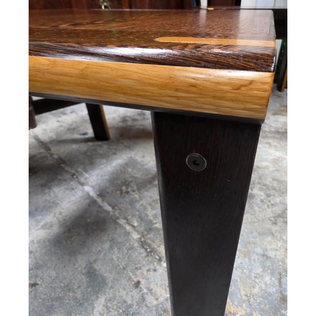 Wood Exceptional Pair of Mid-Century Modern Zebrawood Side Tables With Contrasting Solid-Wood Joinery, Circa 1960s For Sale - Image 7 of 16