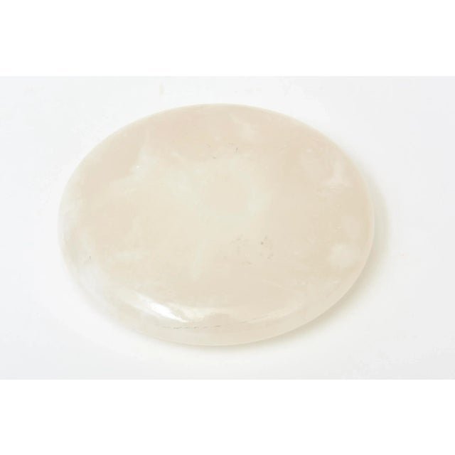 1990s Italian Round Alabaster Bowl With Lip With Sticker 90's For Sale - Image 5 of 8