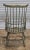 Eldred Wheeler Mid 20th Century Eldred Wheeler Green Fan Back Carved Windsor Arm Chair Bench Made New Hampshire For Sale - Image 4 of 7
