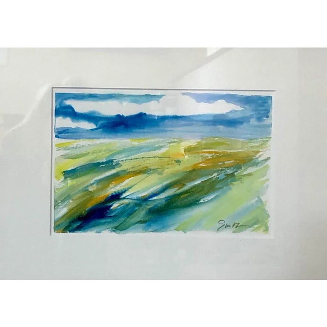 "Seal the Day" Original Framed Watercolor Painting by Nancy Smith For Sale - Image 4 of 5