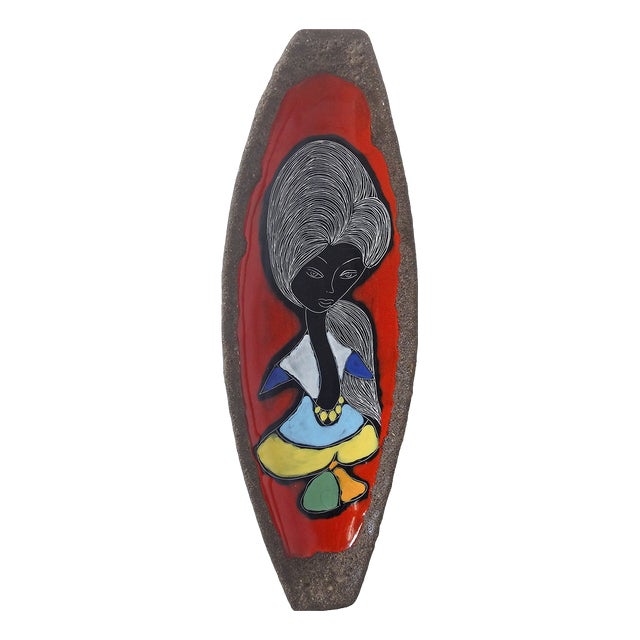 Decorative Ceramic Plate, 1960 For Sale