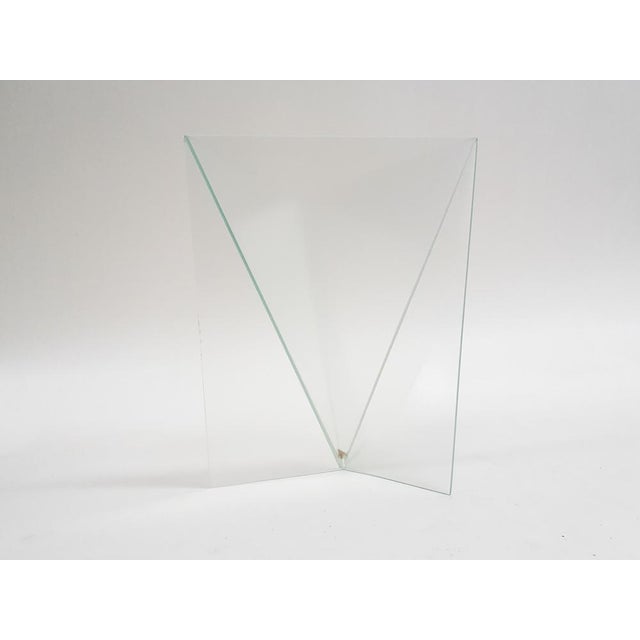1980s Geometric Delta Vase in Glass attributed to Mart van Schijndel, Netherlands, 1983 For Sale - Image 5 of 7
