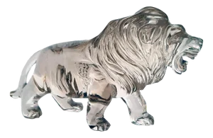 Rock Crystal Lion Figurine