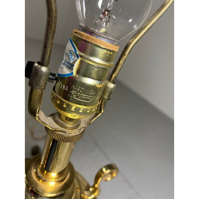 Large Crystal and Brass Table Lamps, 1960s, Set of 2 For Sale - Image 13 of 18