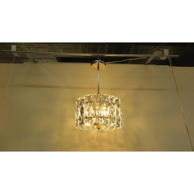 Mid-Century Modern 1960s Kinkeldey Prism Faceted Crystal Pendant For Sale - Image 3 of 13