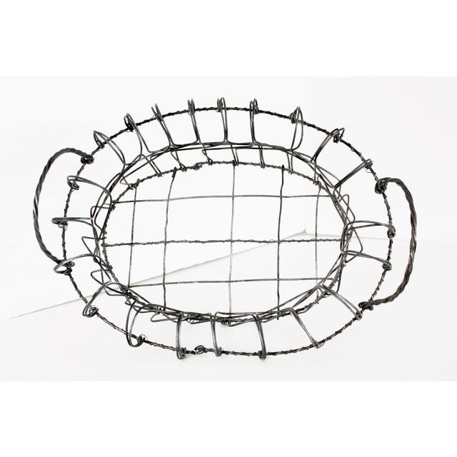 Mid 20th Century Antique French Twisted Wire Bread Basket For Sale - Image 5 of 8