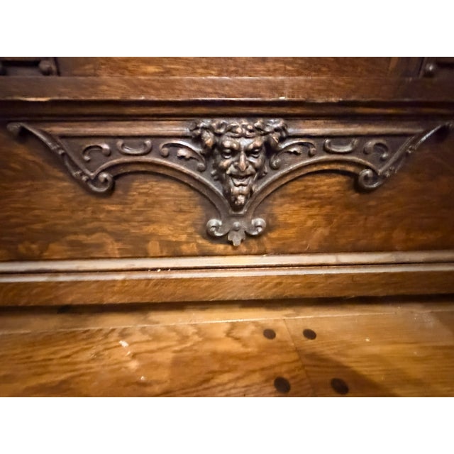 Downsizing - Must Sell - Late 19th Century English Renaissance Gothic Oak Buffet Sideboard For Sale - Image 10 of 13