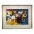 1970s Vintage Primary Color Mixed Media Painting by Molly Schiff, Framed For Sale