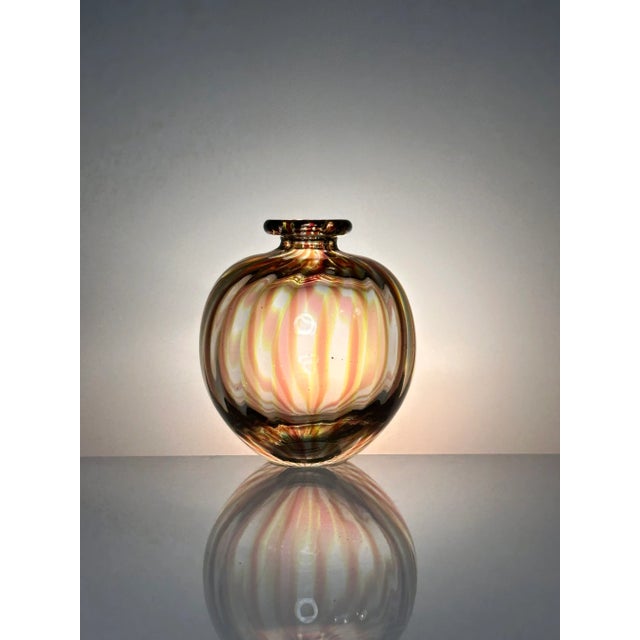 Early Studio Glass Art Vase by Tchai Munch for Ebeltoft Glas, Denmark 1980s For Sale - Image 11 of 14