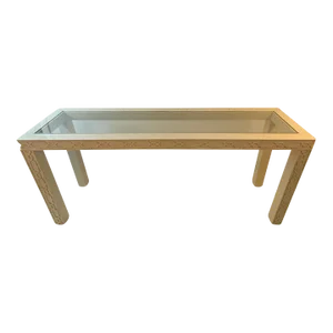 Mid 20th Century White Chinoiserie Style Console Table in the Manner of James Mont