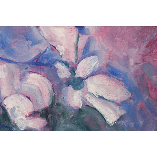 Aldina Nash Original Abstract Oil Painting, Vase of Flowers For Sale In Philadelphia - Image 6 of 12