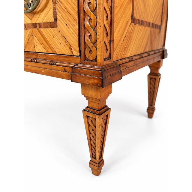 Late 18th Century 18th Century German Louis XVI Period Cherrywood Parquetry Commode, Circa 1780 For Sale - Image 5 of 8
