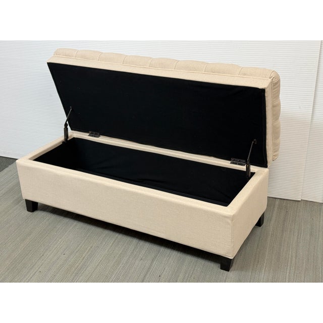 Design Plus Gallery presents Julianna Bench from Noble House. The stylish storage has a tufted and padded top that has all...