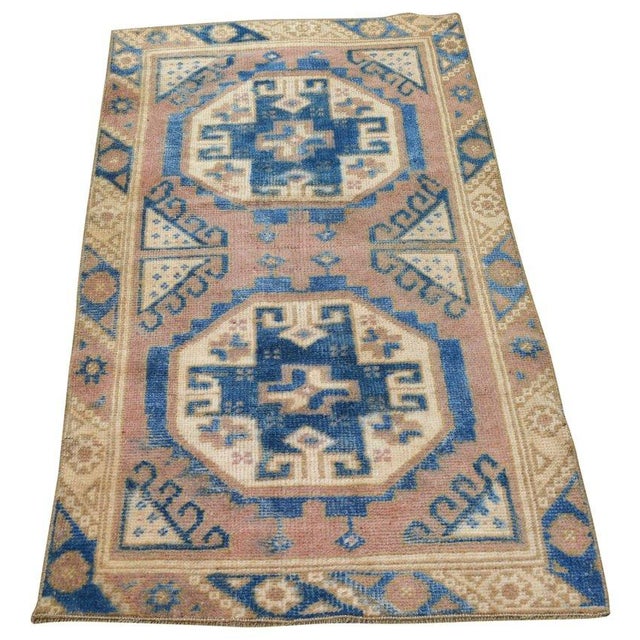 1950s Vintage Turkish Anatolian Hand Knotted Wool Rug, 2'3''x4'2'' For Sale - Image 5 of 5