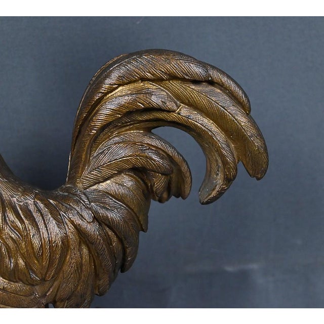 Brown Rooster Figure in Bronze by Guesnet, Late 19th Century For Sale - Image 8 of 16