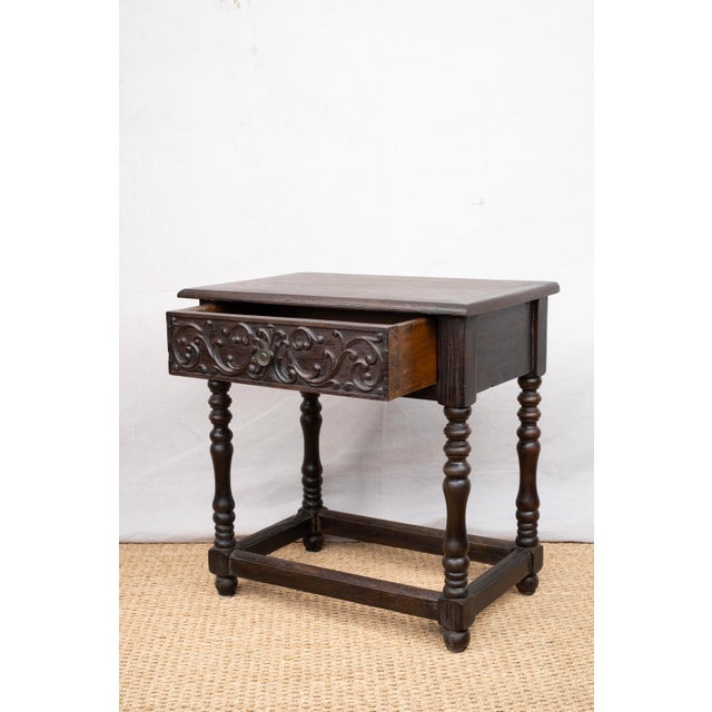 Antique Spanish Revival Style Side Table For Sale - Image 4 of 9
