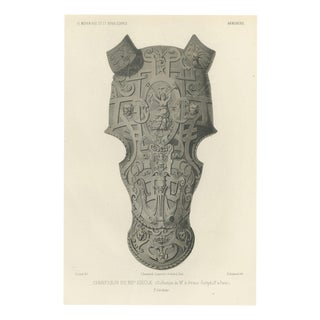 Ferdinand Séré, Sixteenth Century Chanfron, Soltykoff Collection, 1851, Chromolithograph For Sale