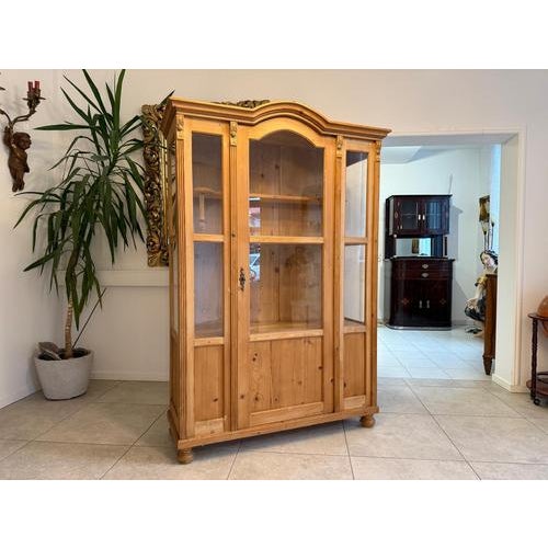 Rustic Farmhouse Display Cabinet in Softwood, 1970s For Sale - Image 10 of 15