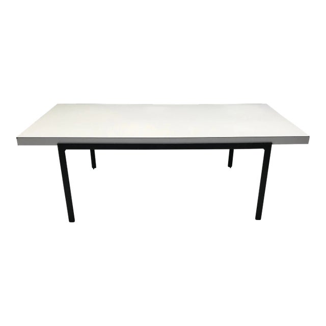Florence Knoll T-Angle Coffee Table No. 115 in White Laminate For Sale