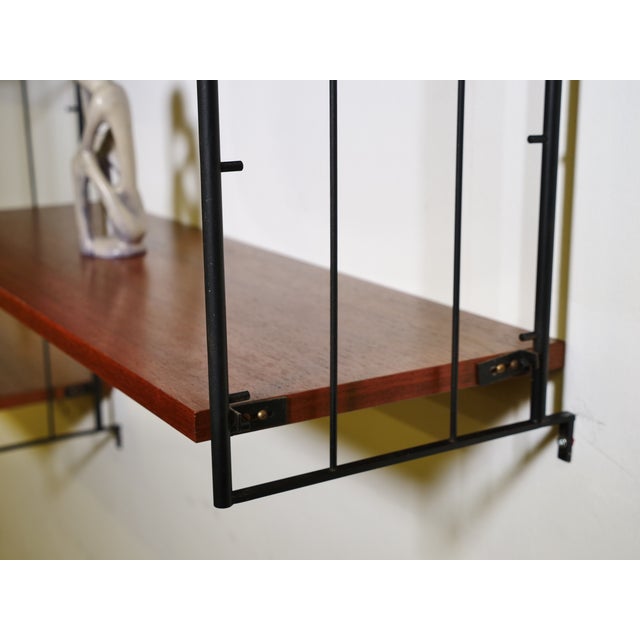 1960s Mid-Century Modular String Shelving Unit in Teak, 1960s, Set of 12 For Sale - Image 5 of 18