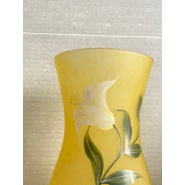 Art Deco Glass Yellow and Green Baluster Vase in Pâte De Verre, 1940, in Flawless conditions. Designed 1920 to 1949