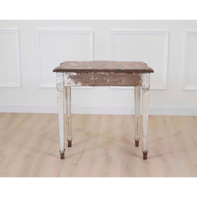Off-white 18th Century Louis XVI Period Console Table For Sale - Image 8 of 9