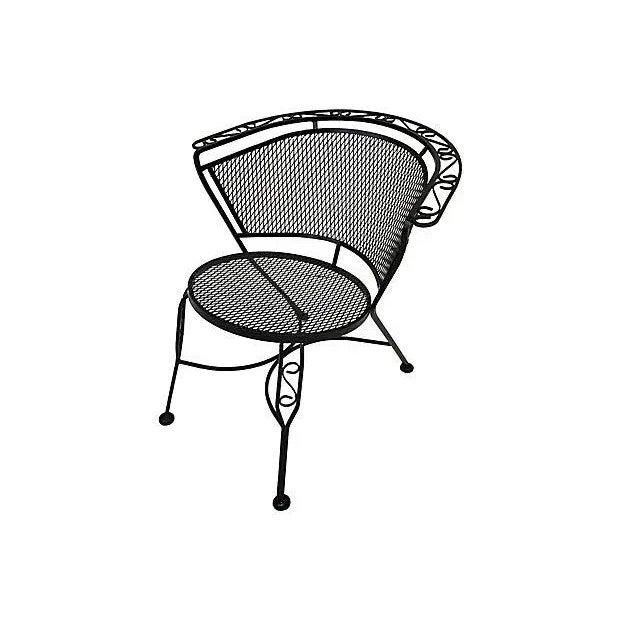 1960s Mid-Century Modern Iron Salterini Patio Table & 4 Chairs, Attributed For Sale - Image 10 of 12