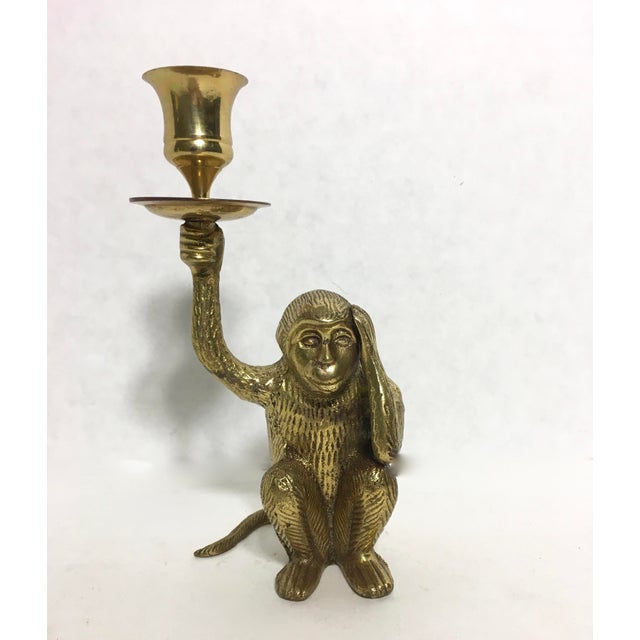 Vintage Brass Monkey Candle Holder Chairish