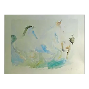 Beatrice Bulteau "Untitled" Signed Serigraph Fine Art, Horses, France