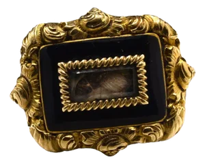 The 46th Street: Georgian Mourning Brooch with Black Enamel