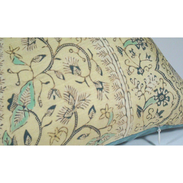 Hand Drawn Javanese Floral Batik Silk Bolster Pillow Cover Chairish