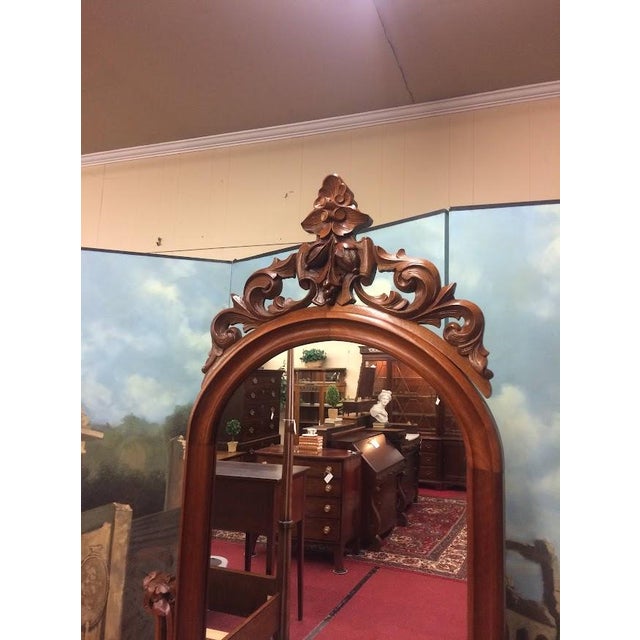 Antique Dressing Mirror, Full Length Victorian Dresser Mirror For Sale - Image 4 of 17