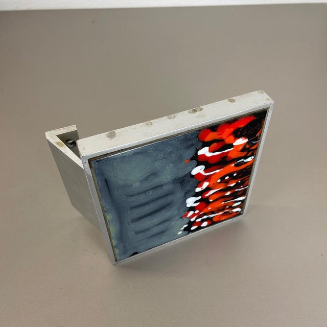 Brutalist Metal and Ceramic Door Push Handle attributed to Juliette Belarti, Belgium, 1970s For Sale - Image 15 of 18