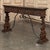 Spanish Revival Mid Century Spanish Walnut Sofa Table ~ Console With Hand Forged Iron Stretcher For Sale - Image 3 of 18