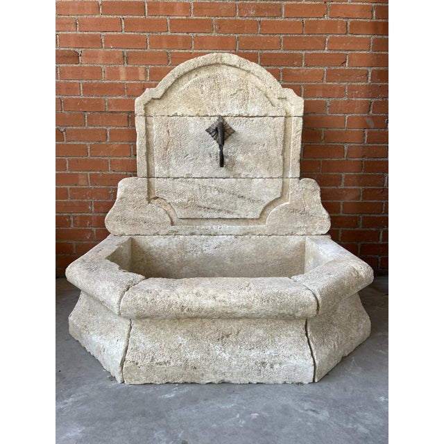 More information coming soon… Hand-carved from nine pieces of limestone, this small wall fountain is from the South of...