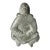 Mid 20th Century +25 LBS Huge Native Inuit Hand Carved Stone Sitting Human Art Sculpture For Sale