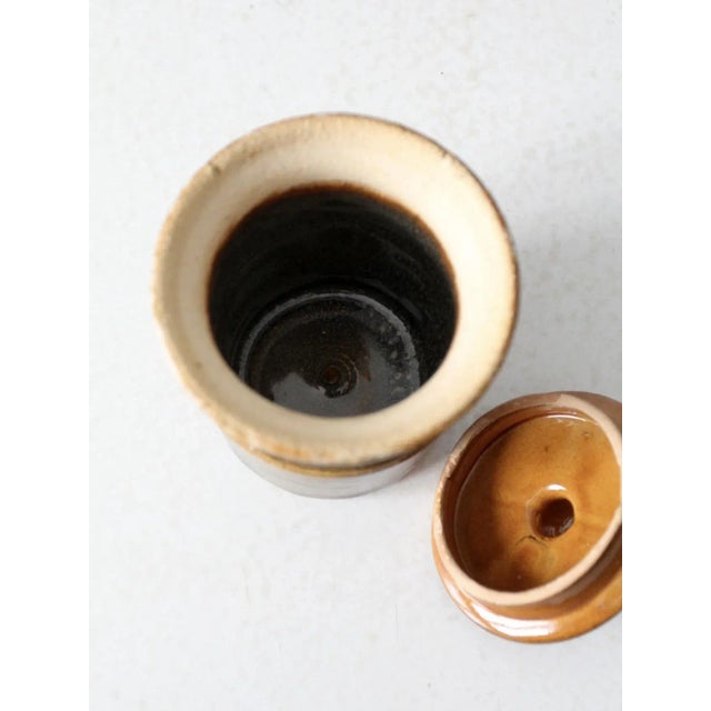 Contemporary Vintage Studio Pottery Jar For Sale - Image 3 of 8